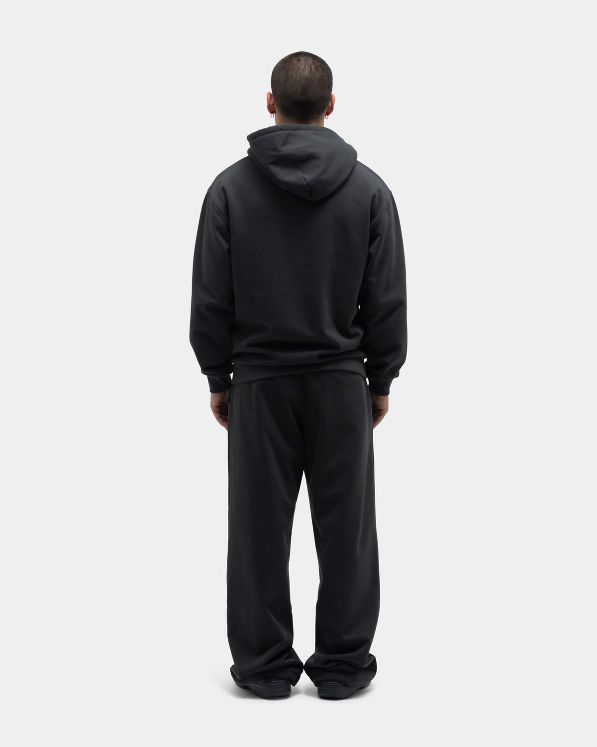 Boba Oversized Zip Hoodie, Men - Pirate Black