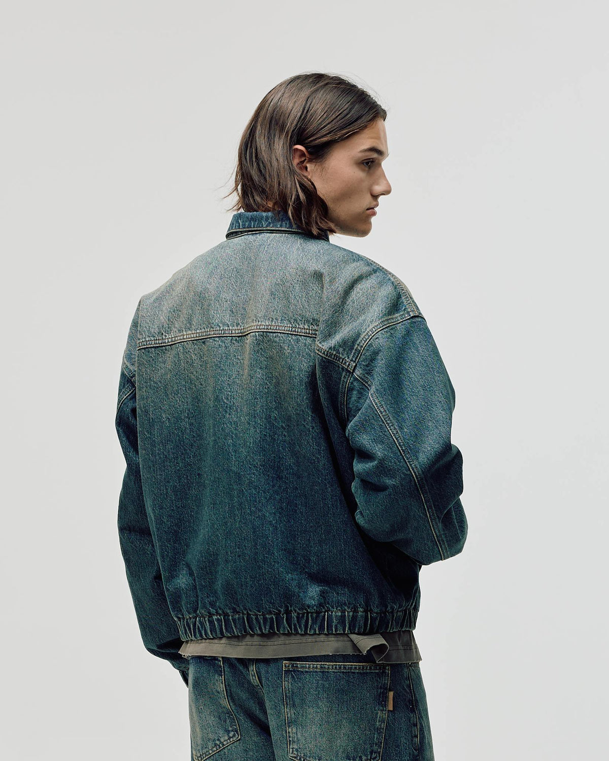 Denim Workwear Jacket, Men - Dark Blue Wash