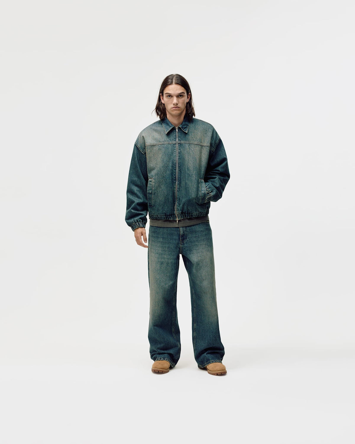 Denim Workwear Jacket, Men - Dark Blue Wash