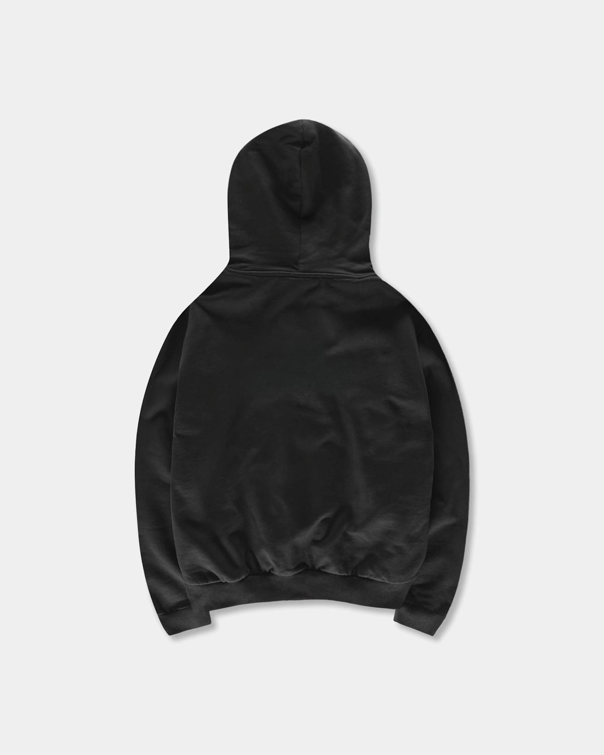 Logo Oversize Zip Hoodie, Men - Black