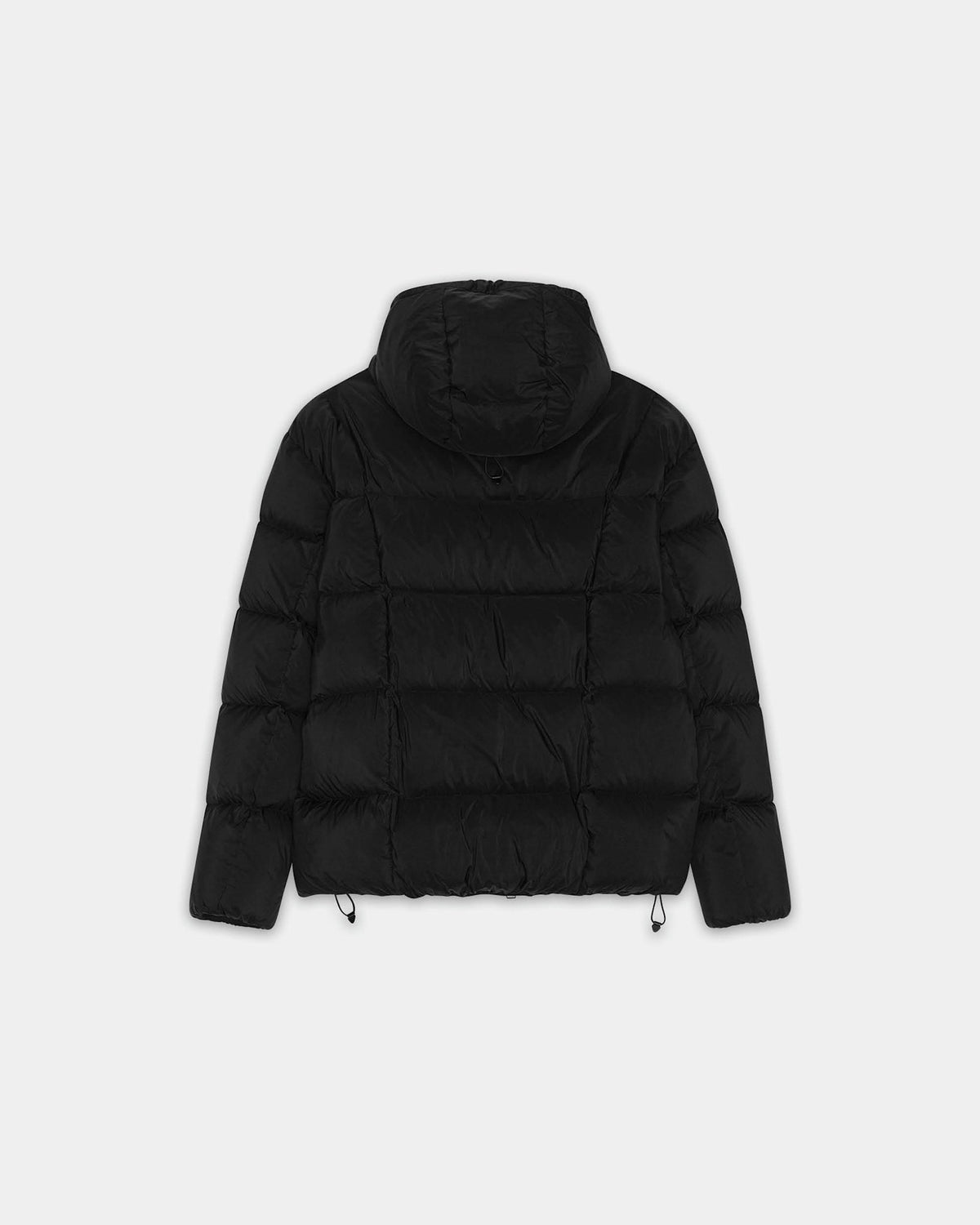 Men's Hooded Puffer Jacket - Black