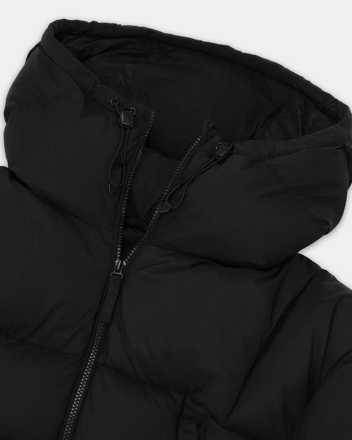 Men's Hooded Puffer Jacket - Black