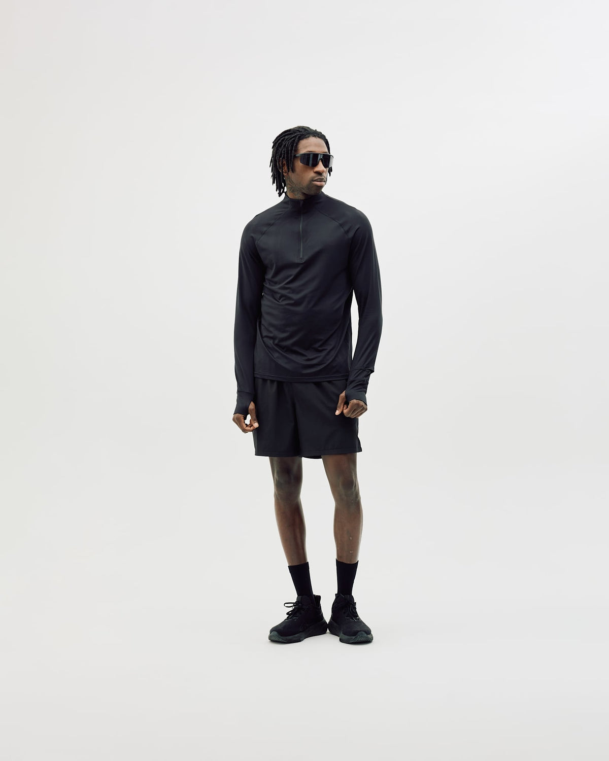 Half-Zip Midlayer Top, Men - Black