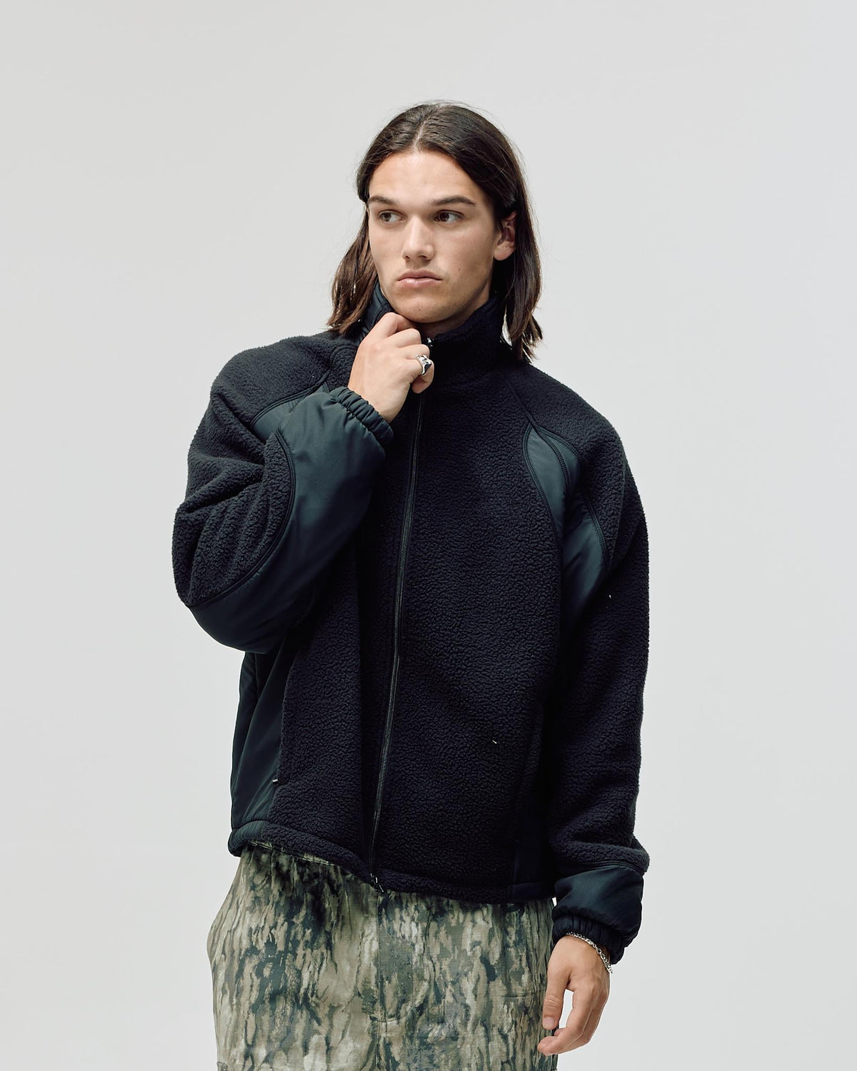 Polar Fleece Jacket, Men - Black