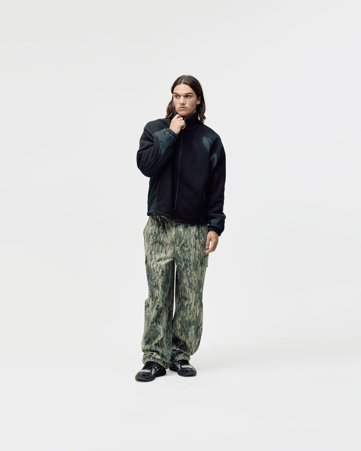 Polar Fleece Jacket, Men - Black