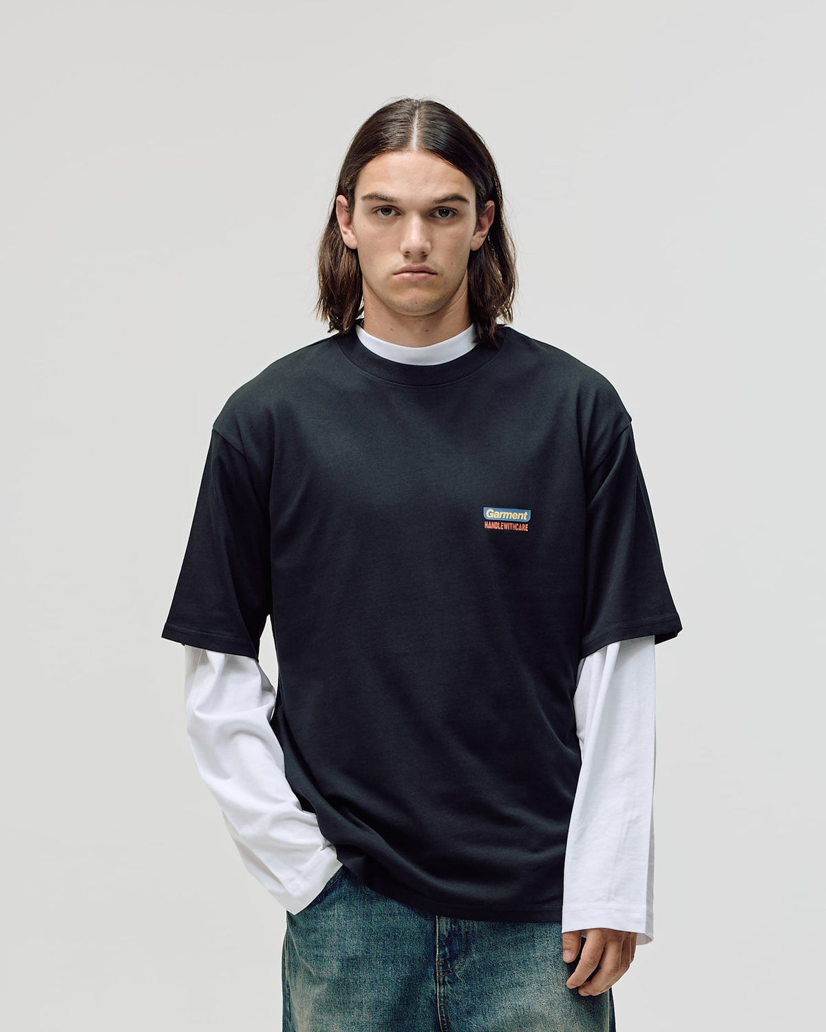 Box Fit T-shirt, Men - Duality - Black