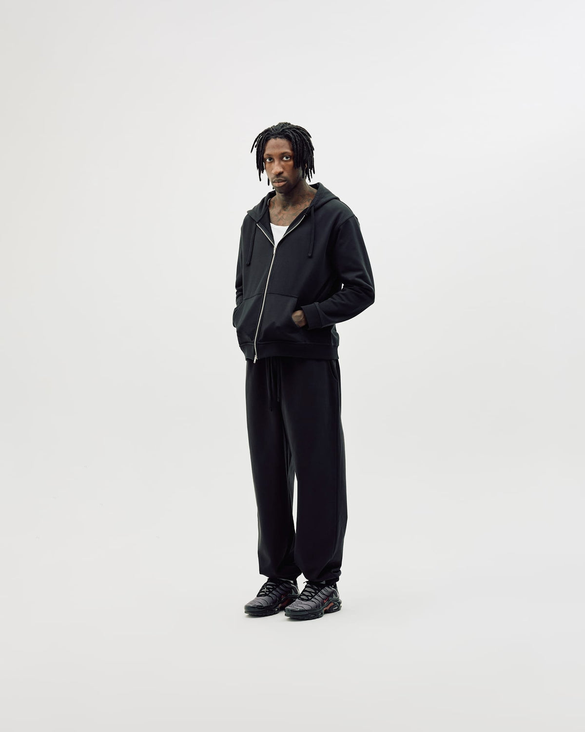 Classic Logo Zip Hoodie, Men - Black