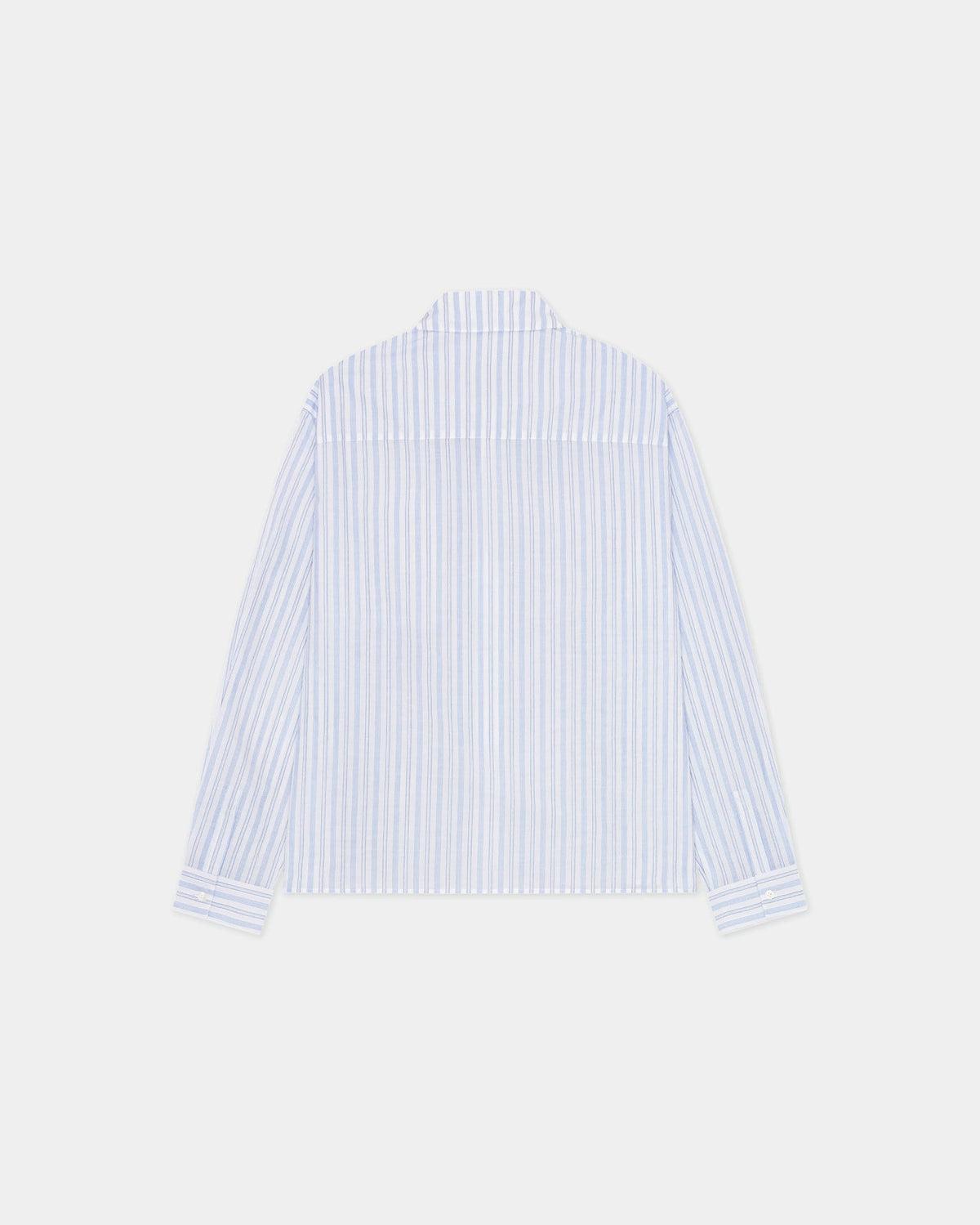 Striped Button-Up Shirt, Women - Blue Stripe