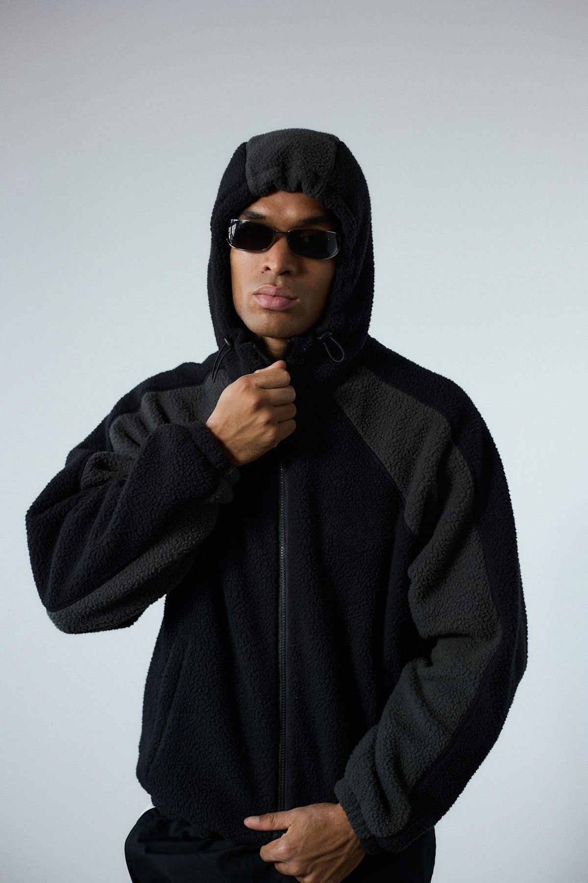Two-Tone Fleece Jacket, Men - AW25 - Bristol Black
