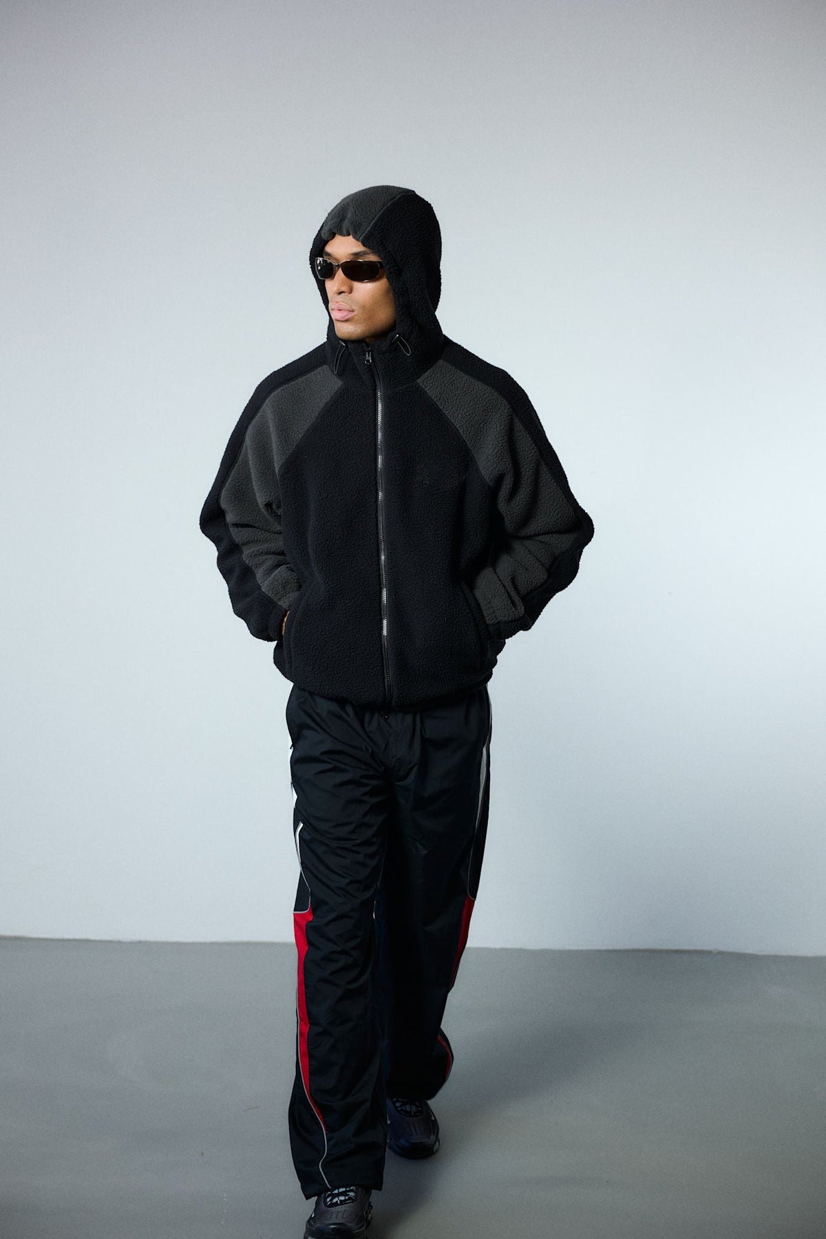 Two-Tone Fleece Jacket, Men - AW25 - Bristol Black