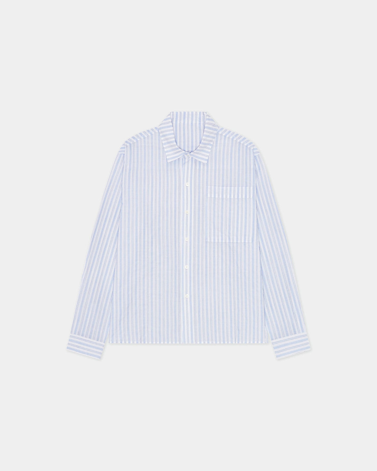 Striped Button-Up Shirt - Blue Stripe