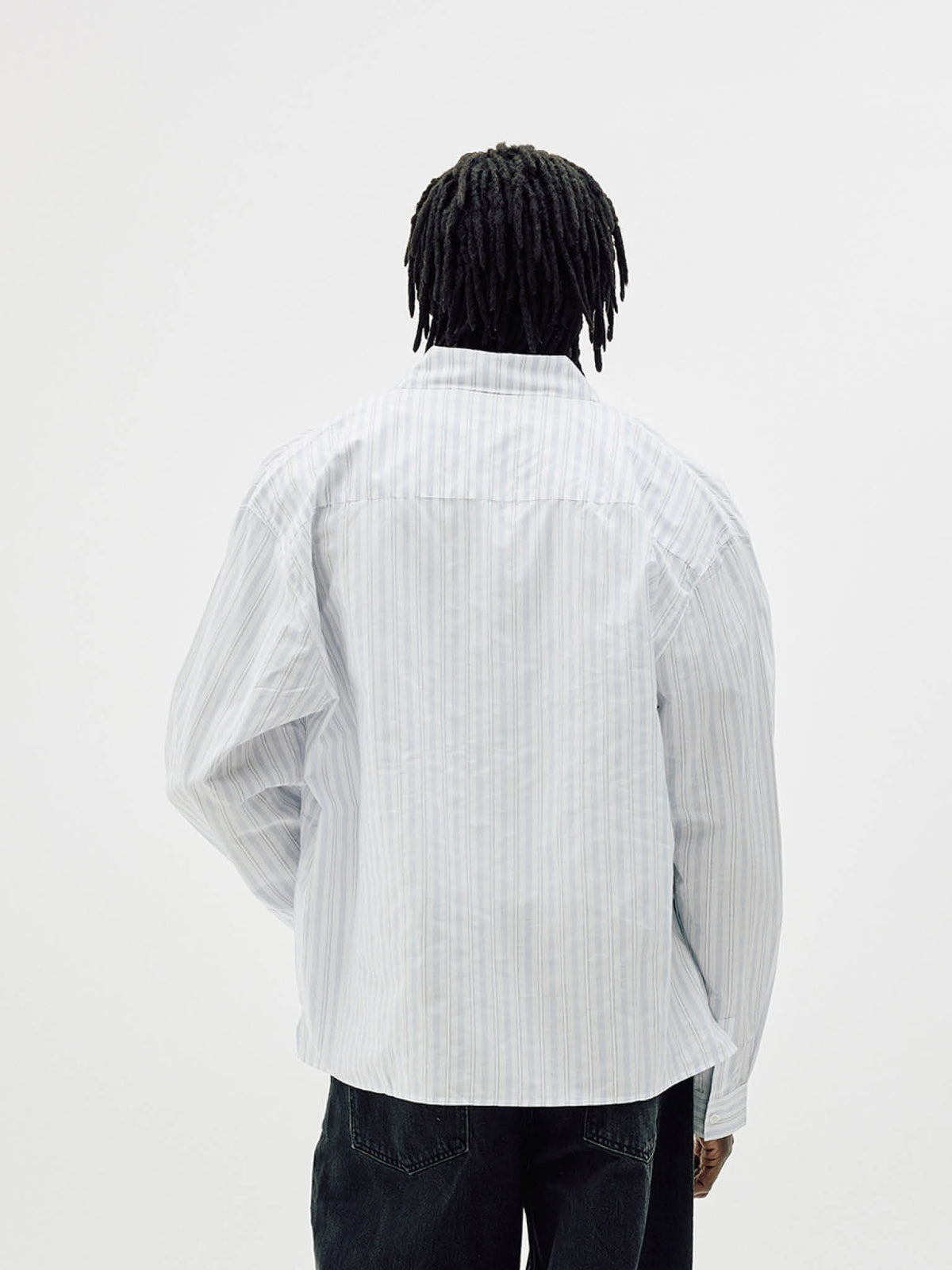 Striped Button-Up Shirt - Blue Stripe