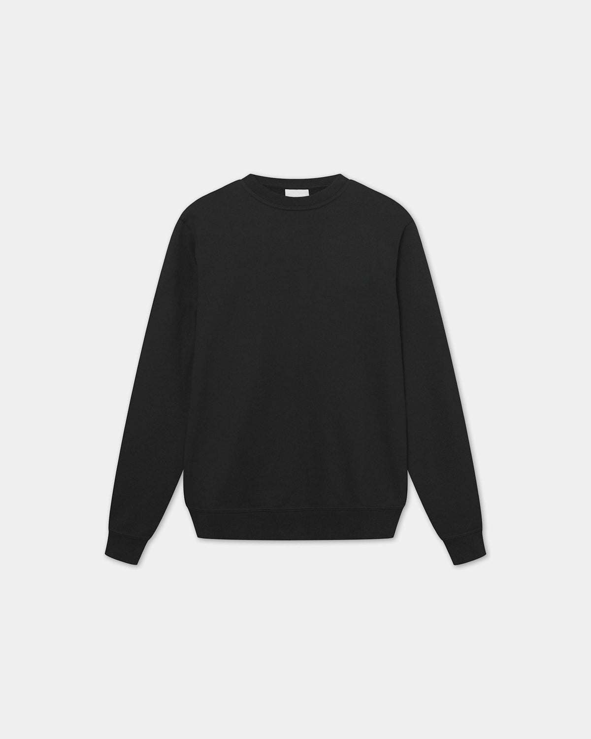 Classic Crewneck, Men - Embroidered Logo - Black