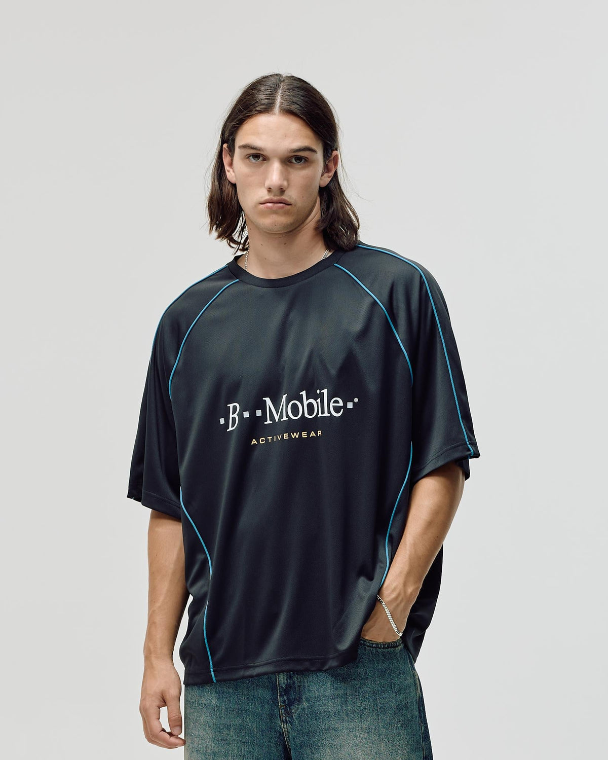 Short Sleeve Football Jersey, Men - Black