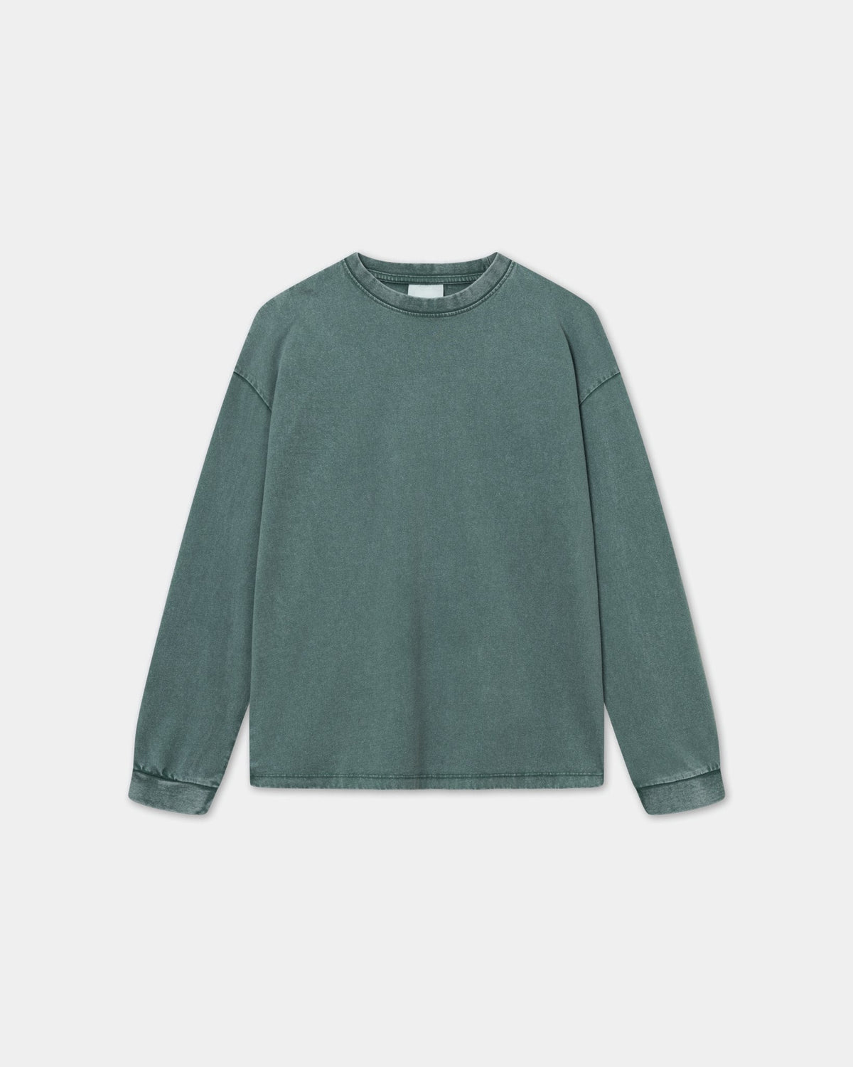 Long Sleeve Oversize, Men - Acid wash - Dark Sage