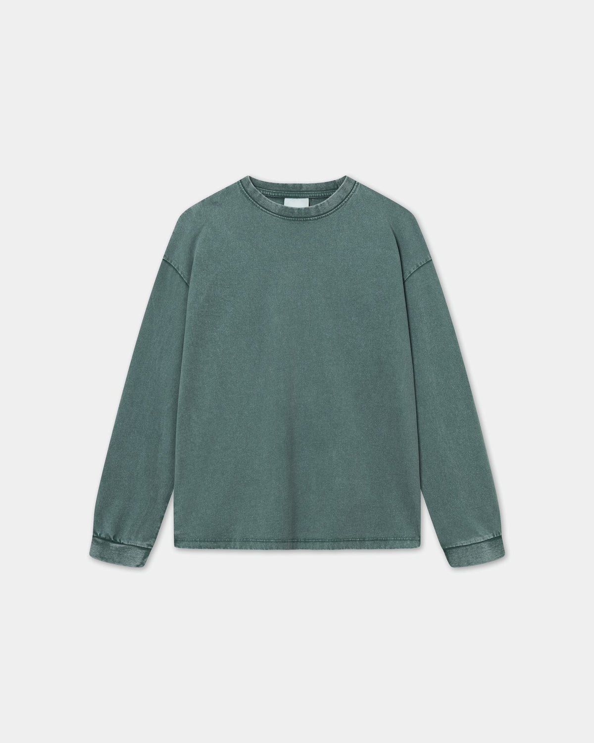 Long Sleeve Oversize, Men - Acid wash - Dark Sage