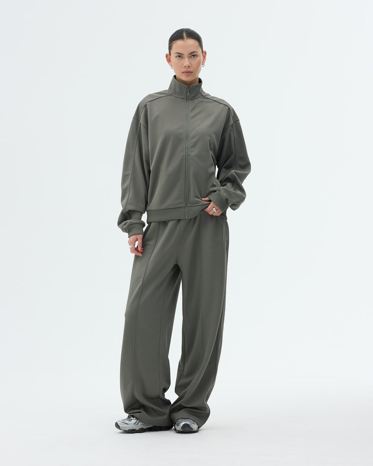Baz Track Lounge Jacket, Women - SS25 - Castor Gray