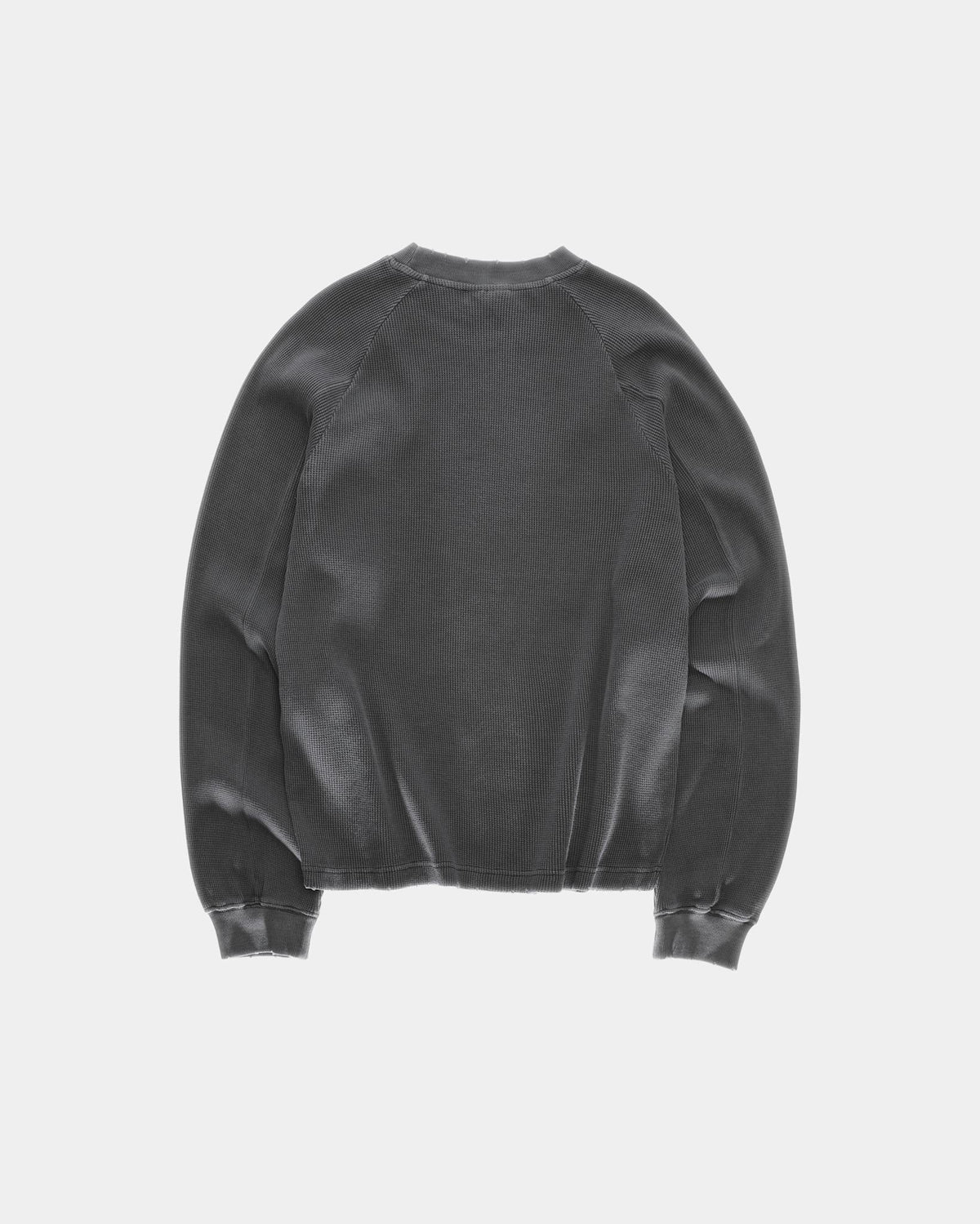 Vintage Oversized Waffle Long Sleeve, Women - Stone Black