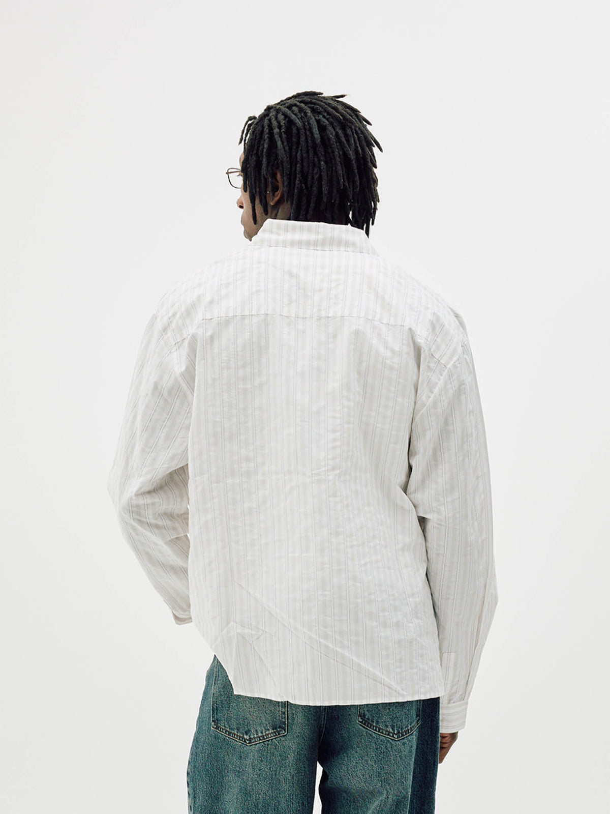 Striped Button-Up Shirt - Brown Stripe