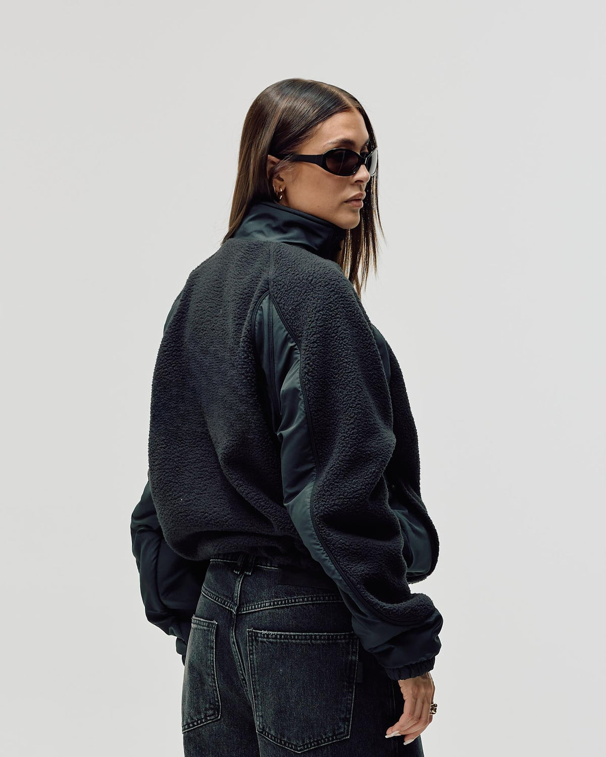Polar Fleece Jacket, Women - Black