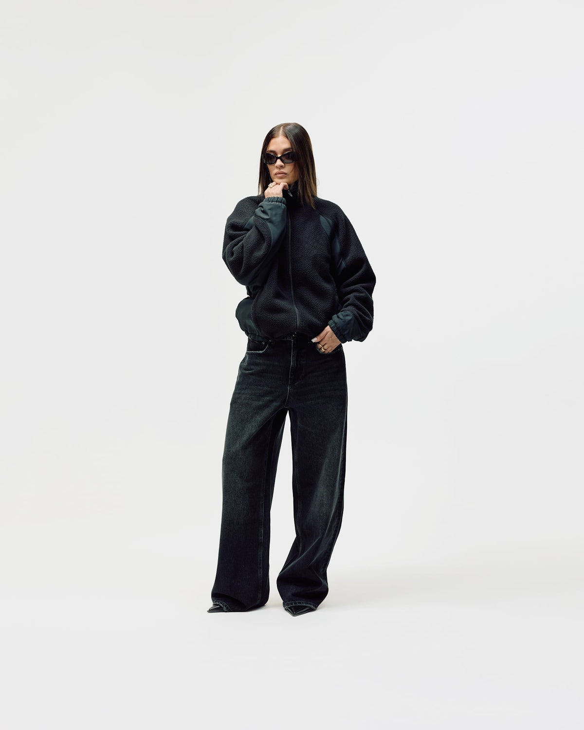 Polar Fleece Jacket, Women - Black