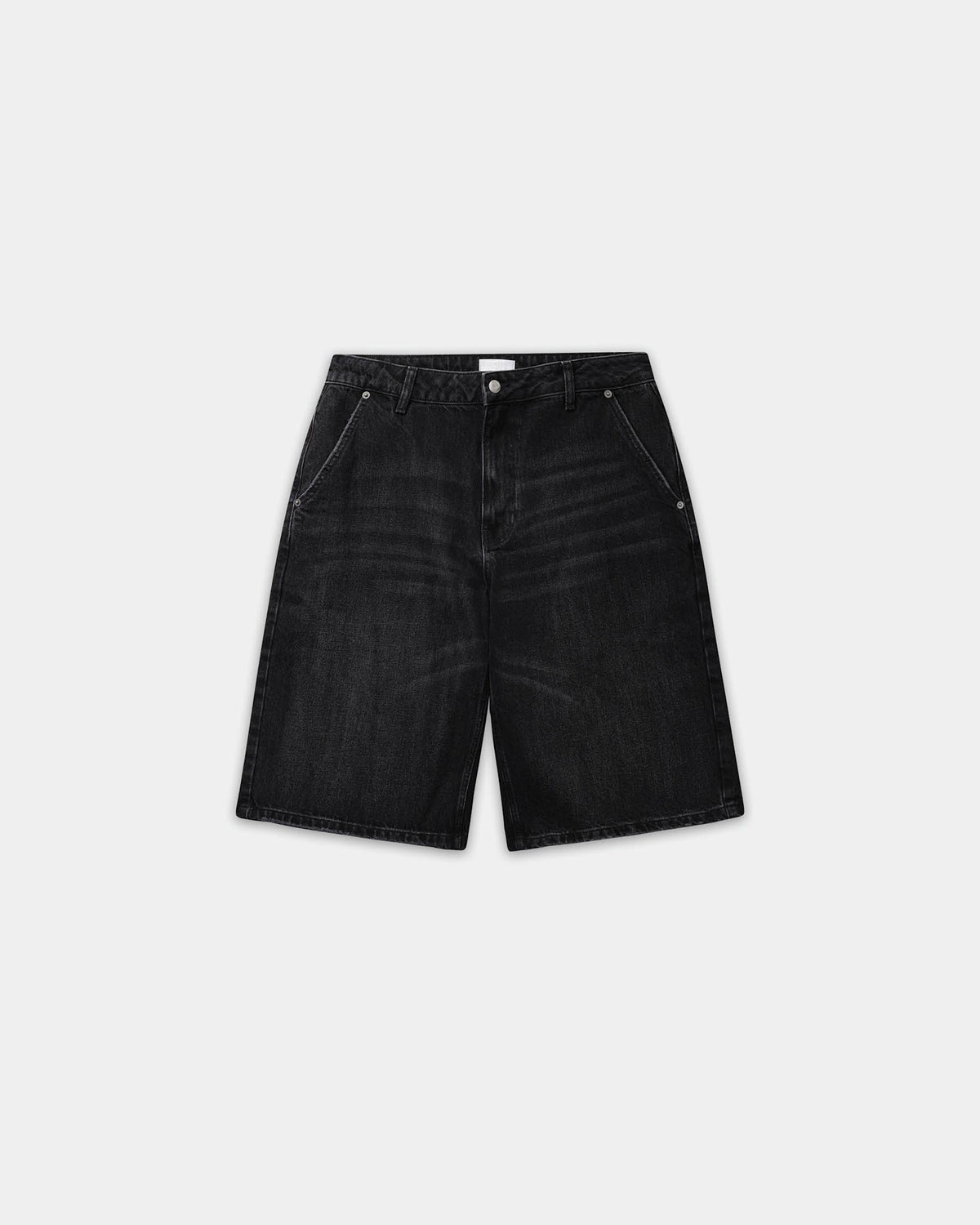 Straight Denim Shorts, Men - Black