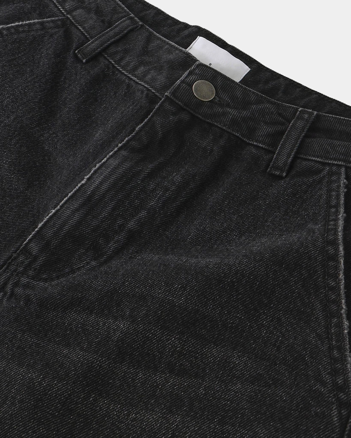 Straight Denim Shorts, Men - Black