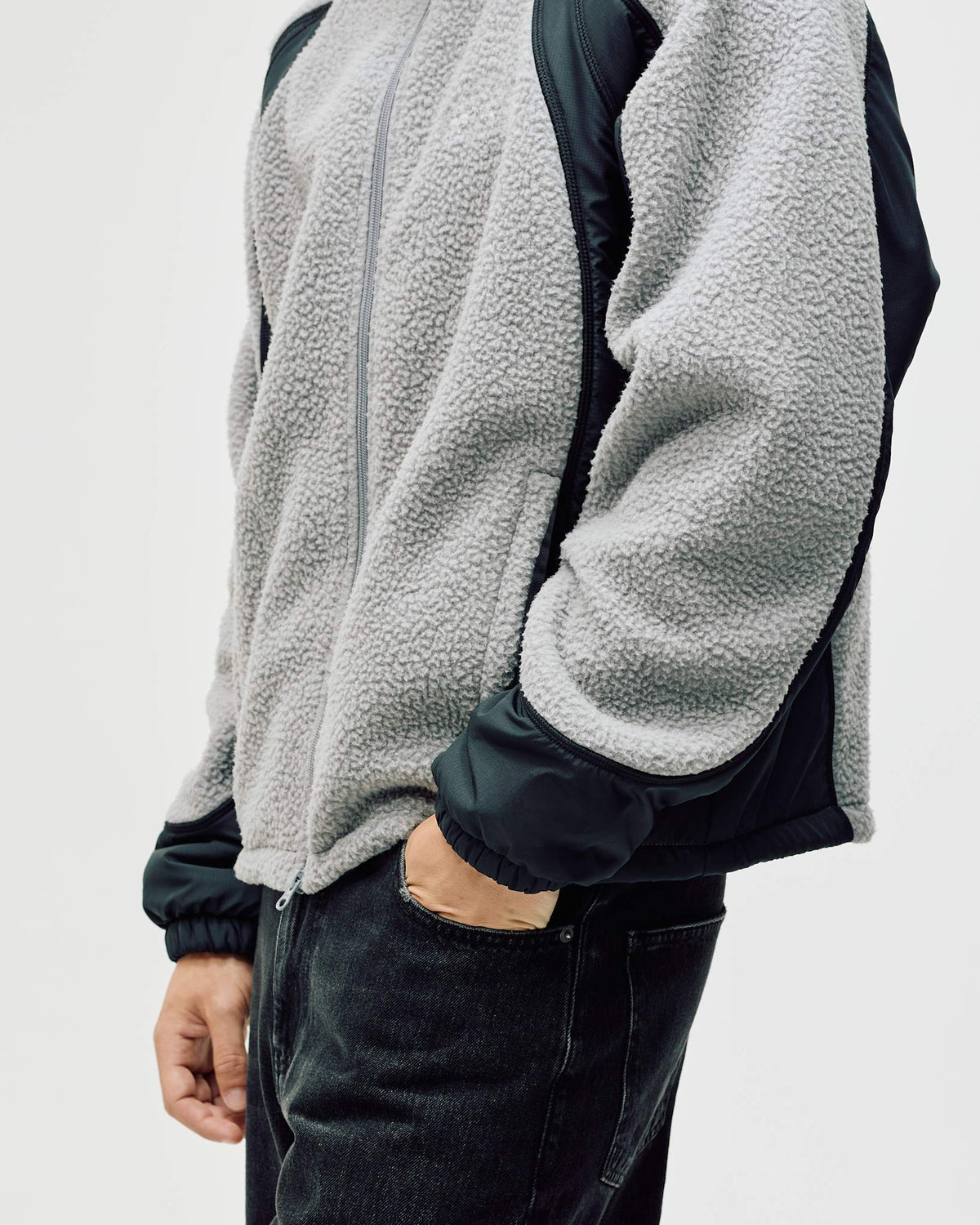 Polar Fleece Jacket, Men - Grey