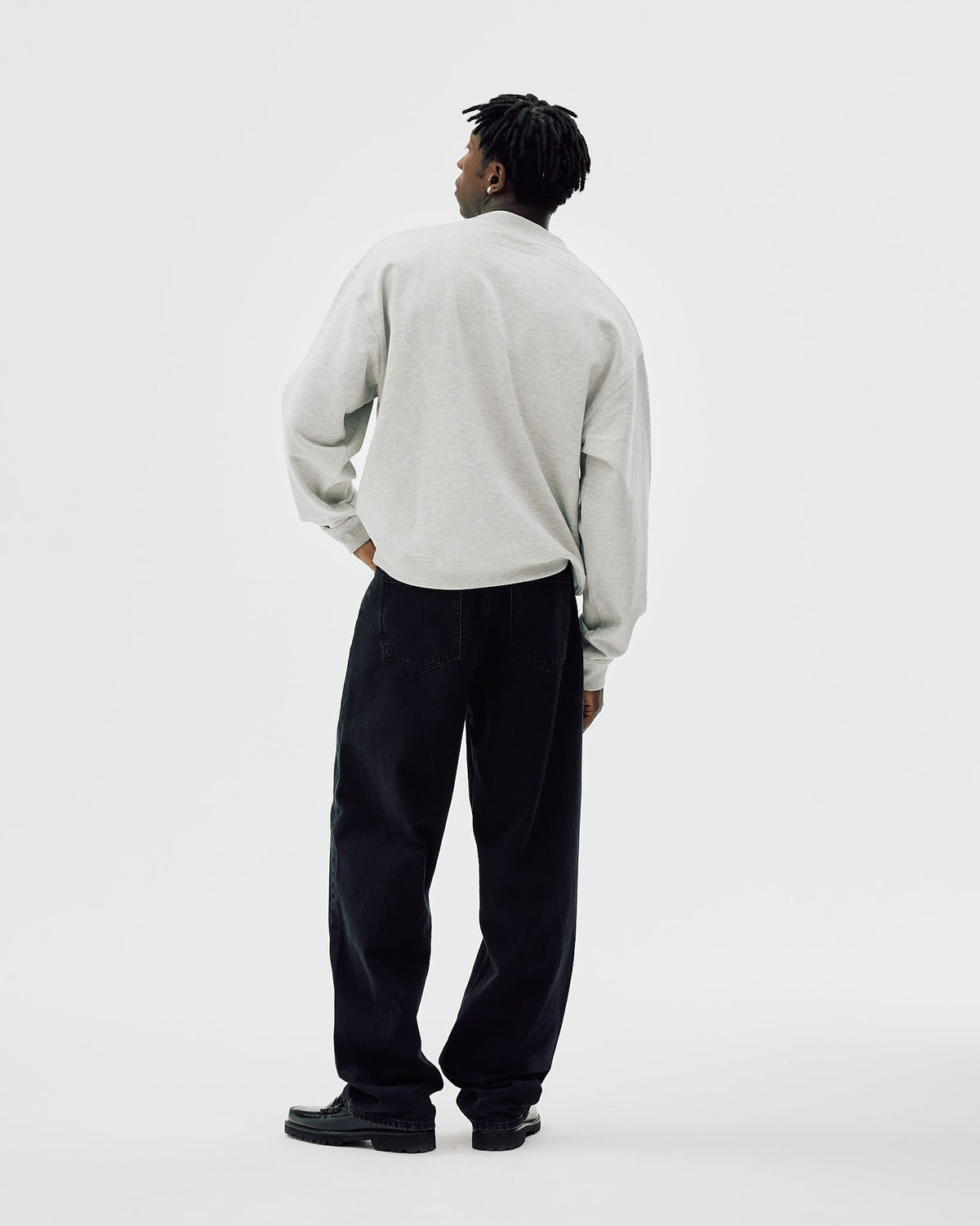 Oversize Crewneck, Men - AW25 - Cloudy Grey