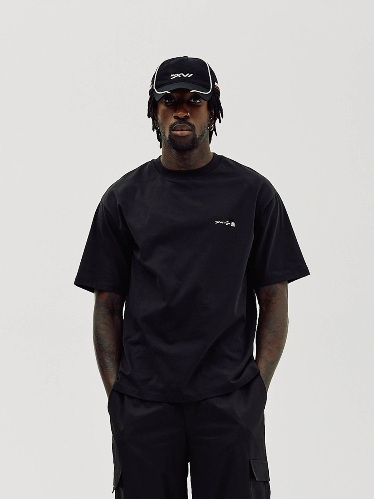Box Fit T-shirt, Men - Horsepower - Black
