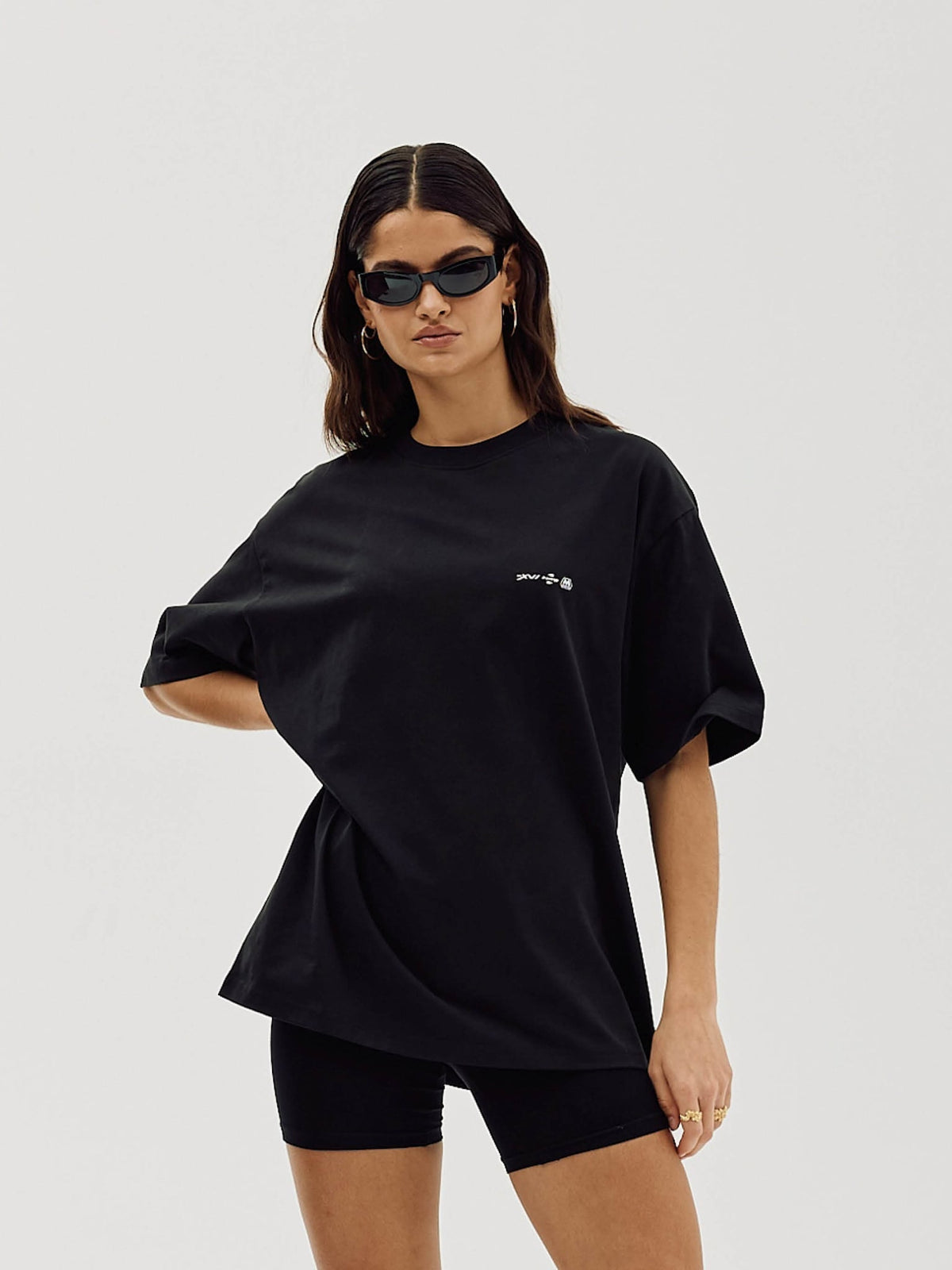 Box Fit T-shirt, Women - Horsepower - Black