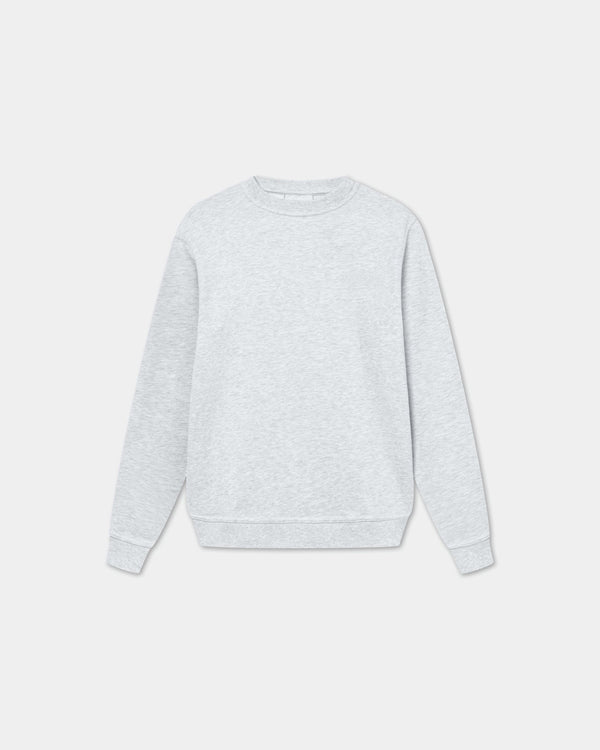 Classic Crewneck, Men - Embroidered Logo - Cloudy Grey