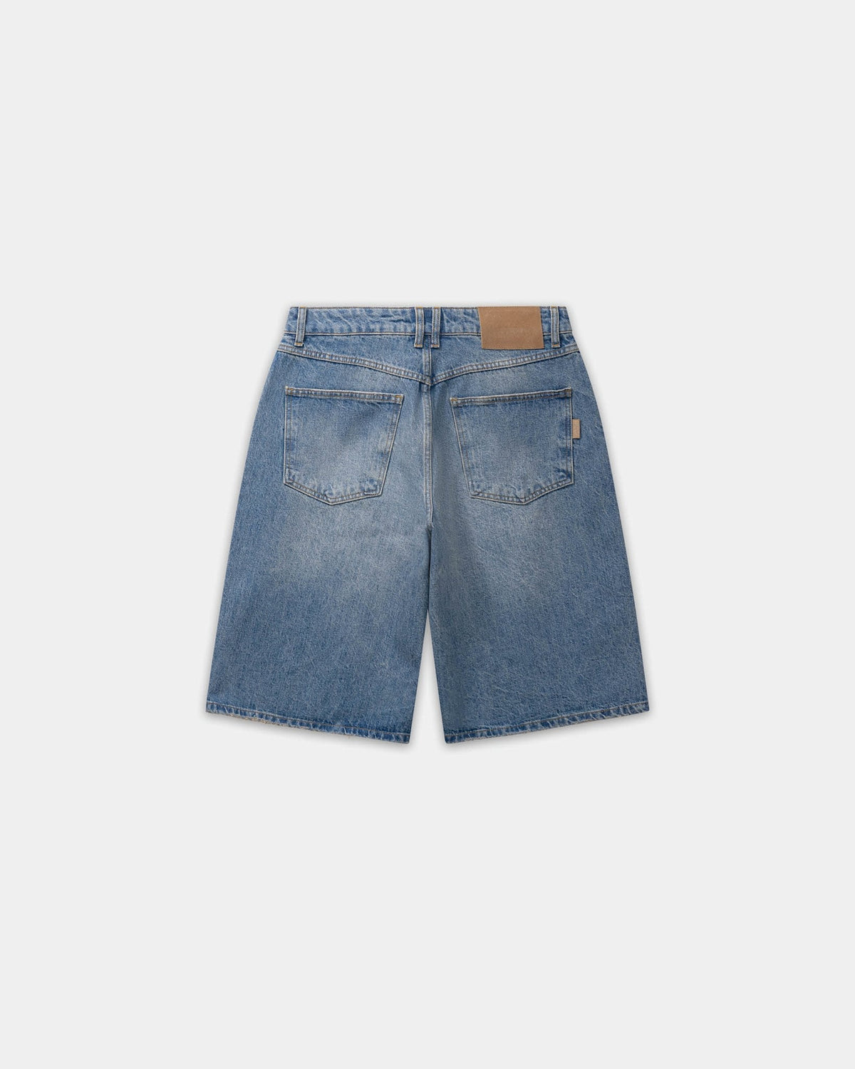 Straight Denim Shorts, Men - Faded Blue