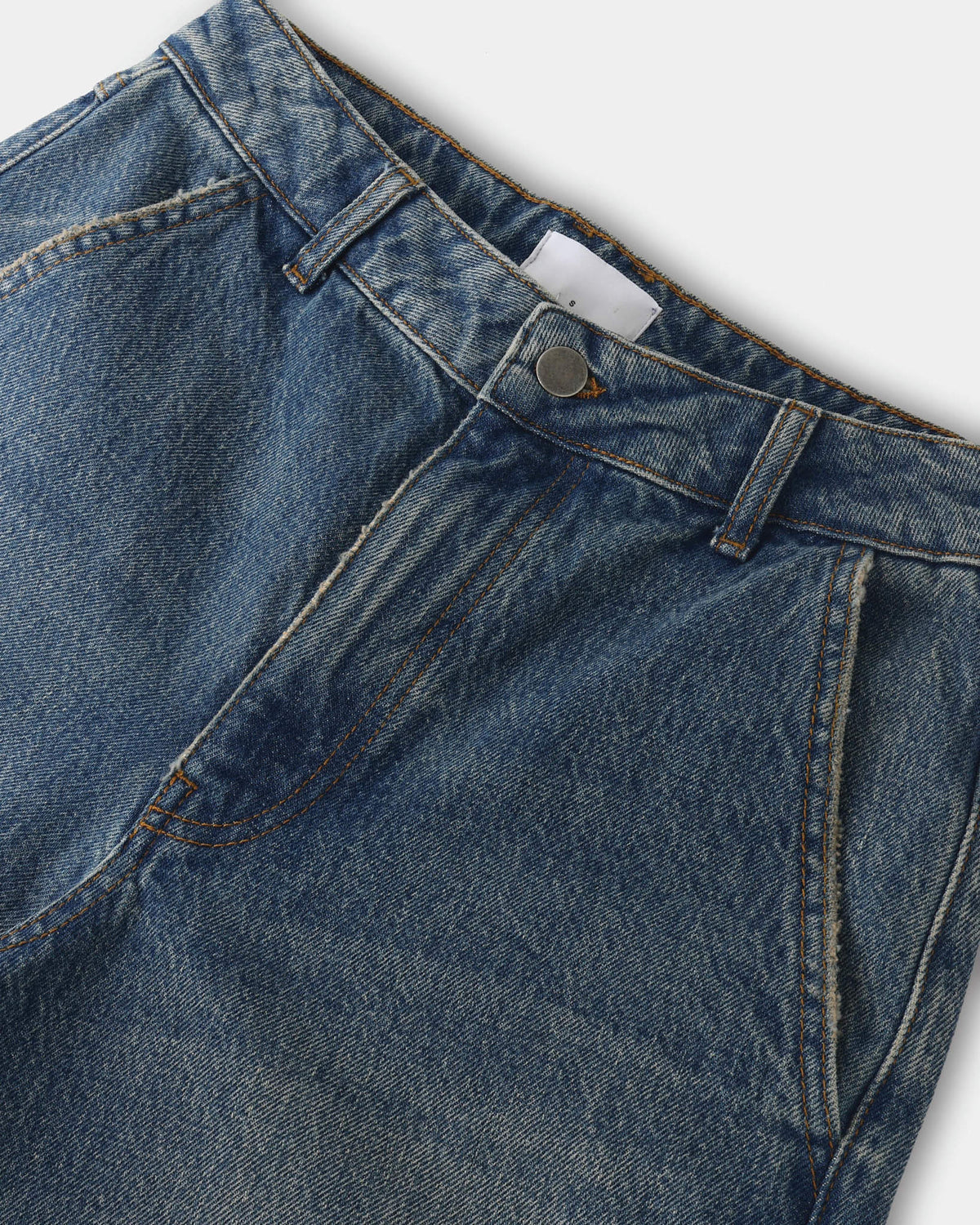 Straight Denim Shorts, Men - Faded Blue