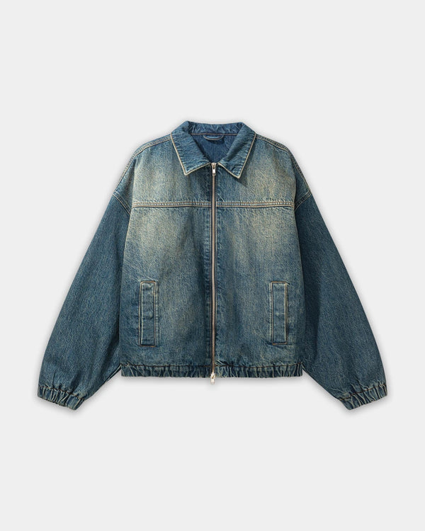 Denim Workwear Jacket, Women - Dark Blue Wash