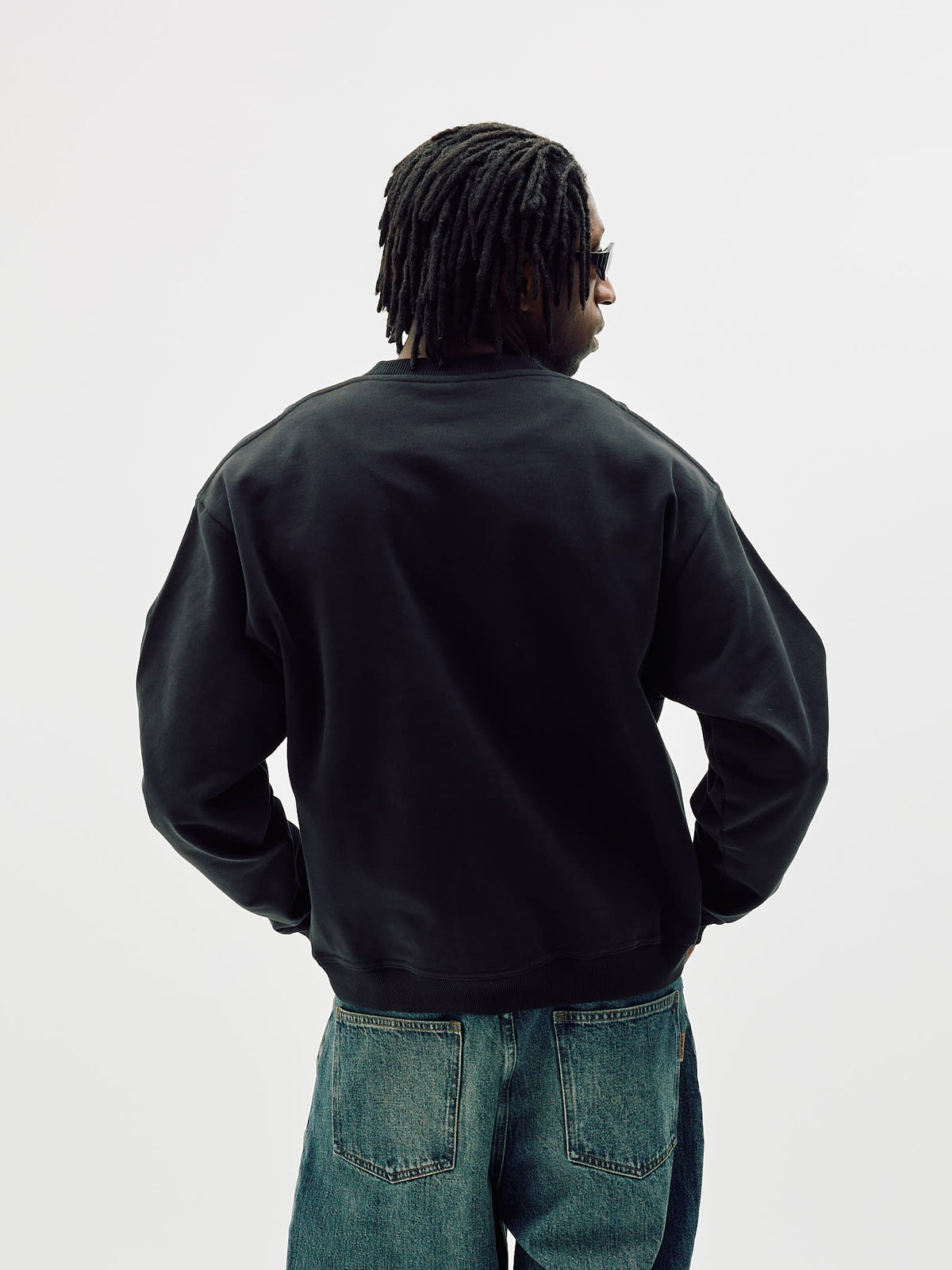Oversize Crewneck, Men - Black