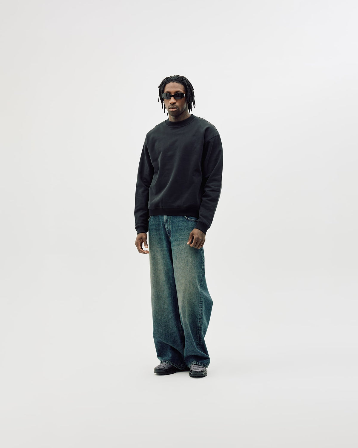 Oversize Crewneck, Men - Black