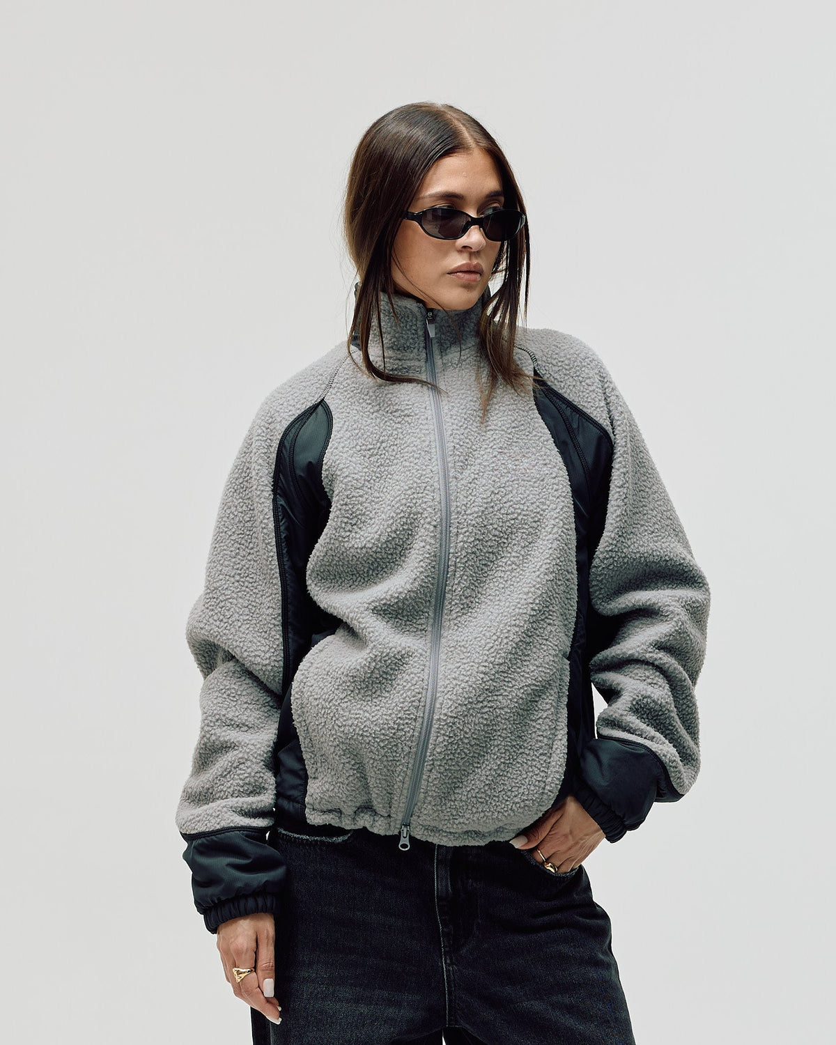Polar Fleece Jacket, Women - Grey