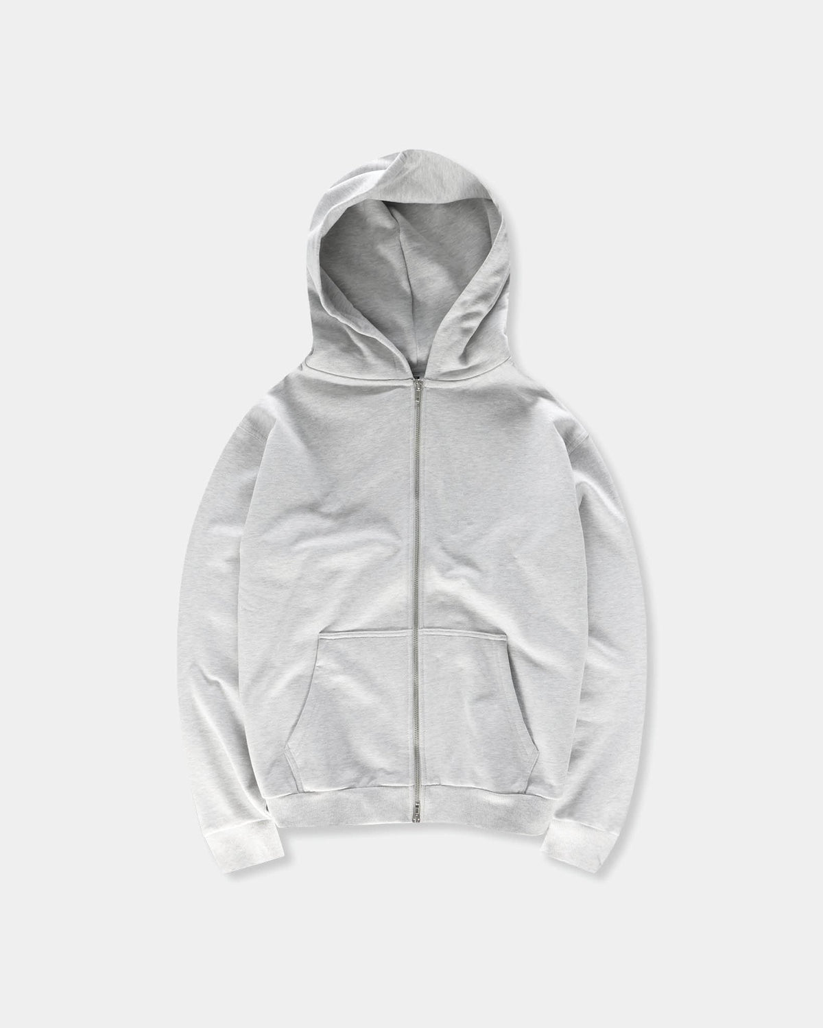 Logo Oversize Zip Hoodie, Men - Cloudy Grey
