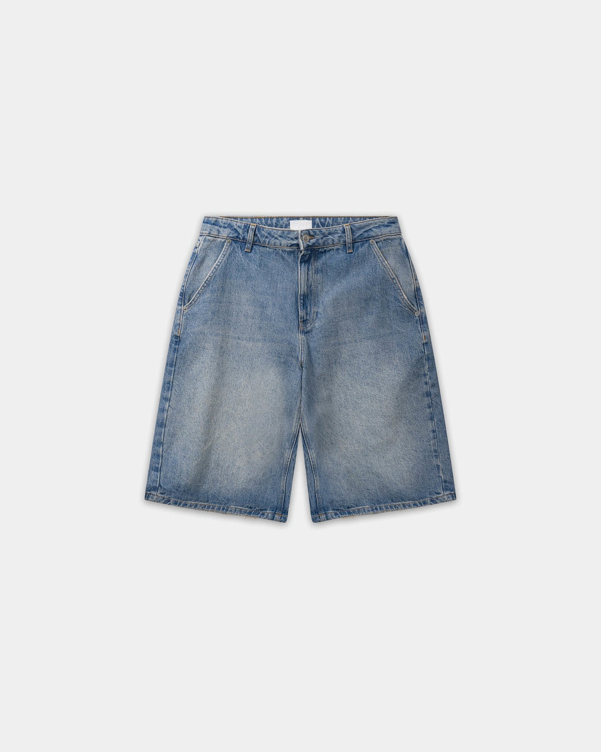 Straight Denim Shorts, Women - Faded Blue