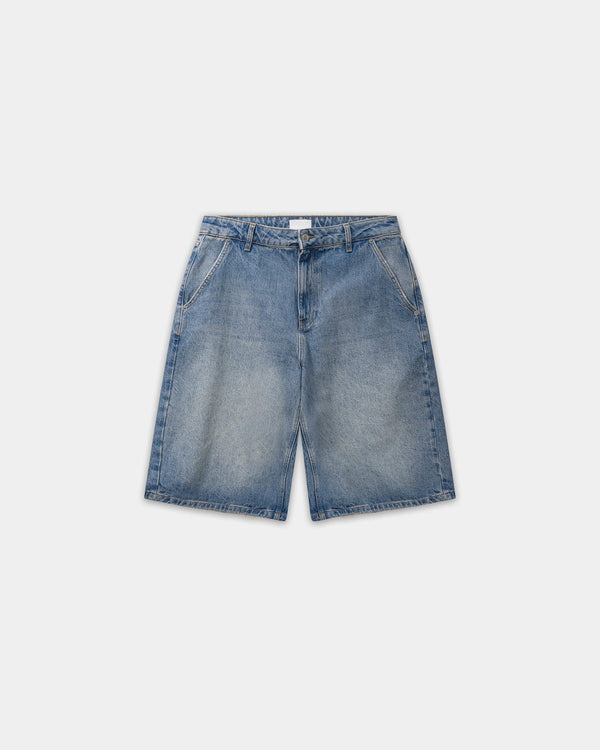 Straight Denim Shorts, Women - Faded Blue