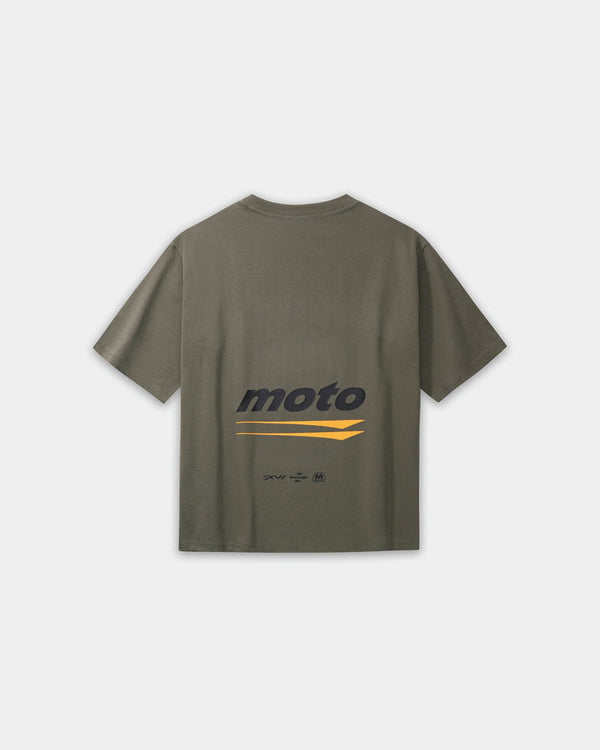 Box Fit T-shirt, Women - Moto - Stone Grey