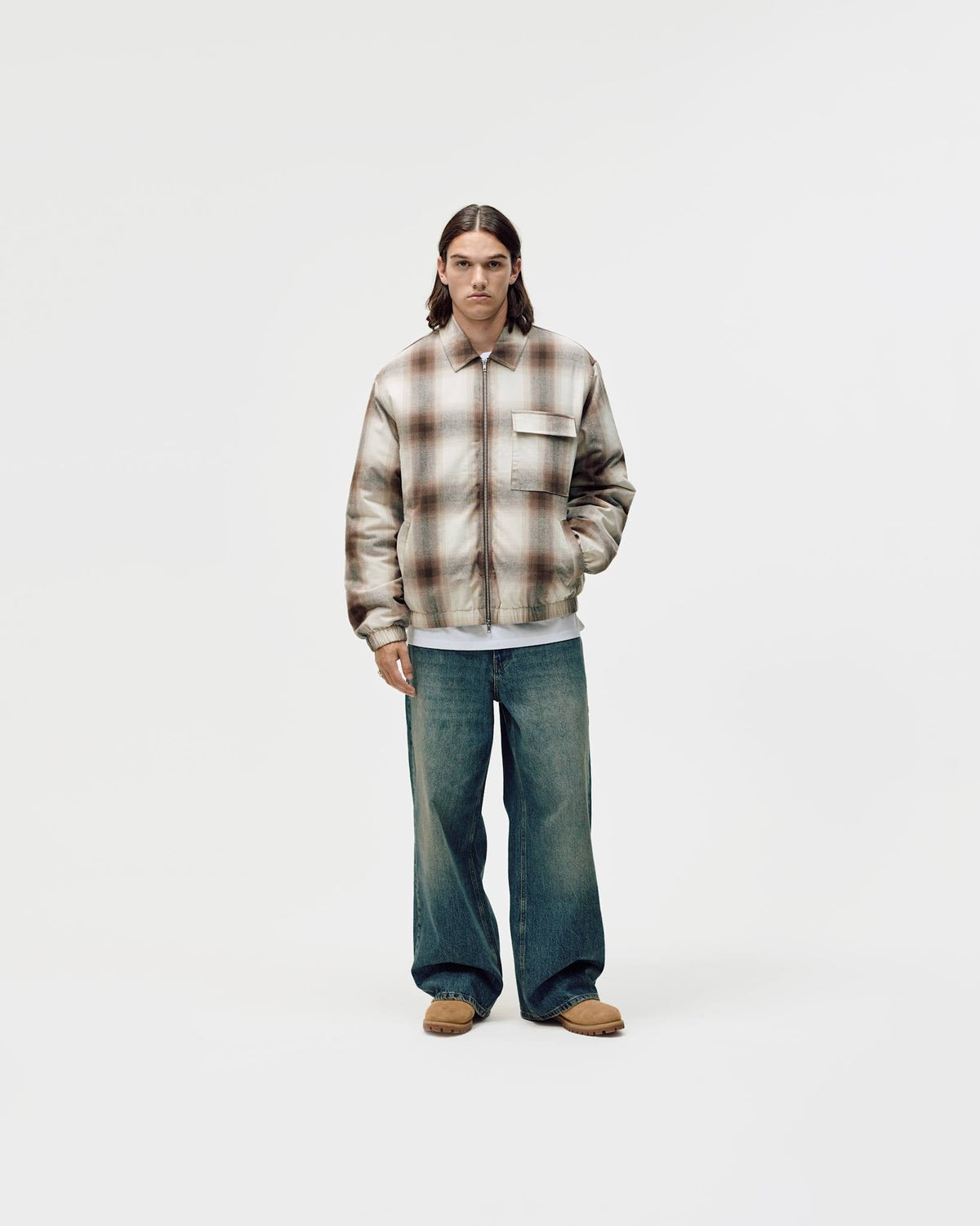 Flannel Jacket, Men - Brown Check