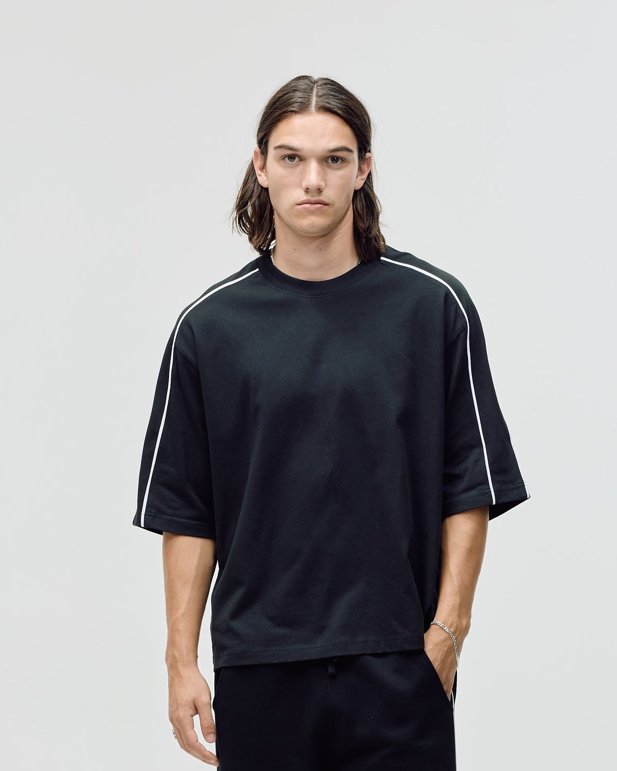 Logo Oversized Box Fit, Men - Black