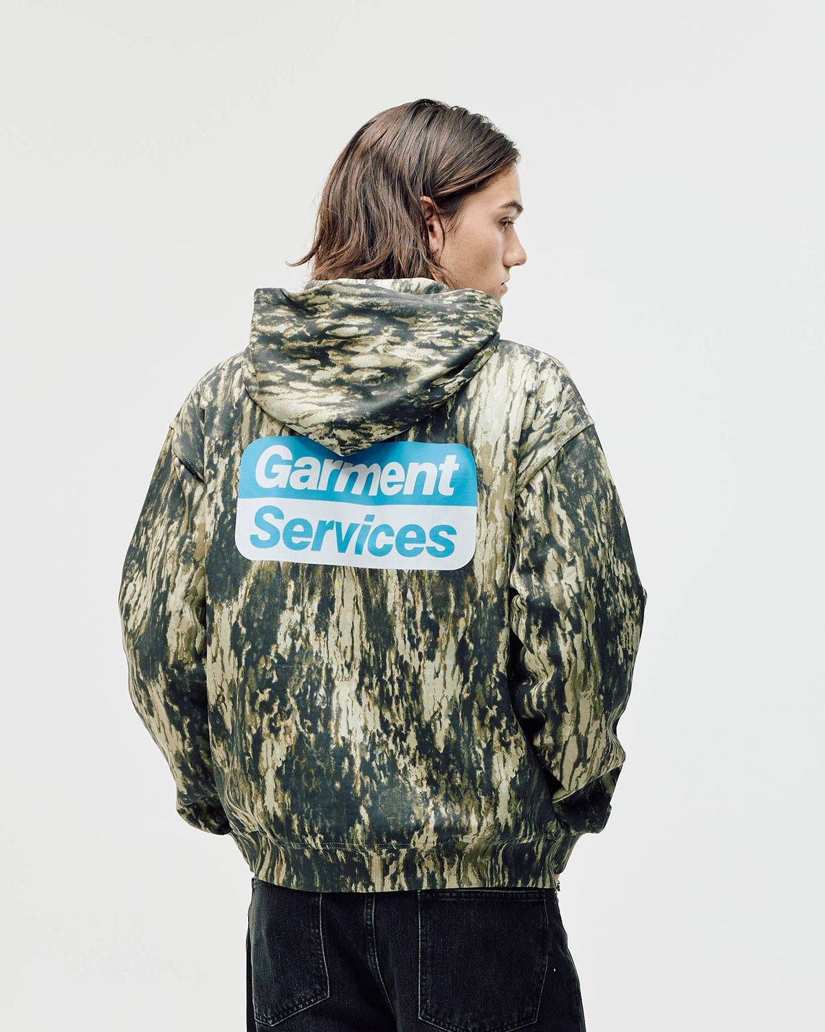Oversized Zip Hoodie, Men - Garment Services - Camo