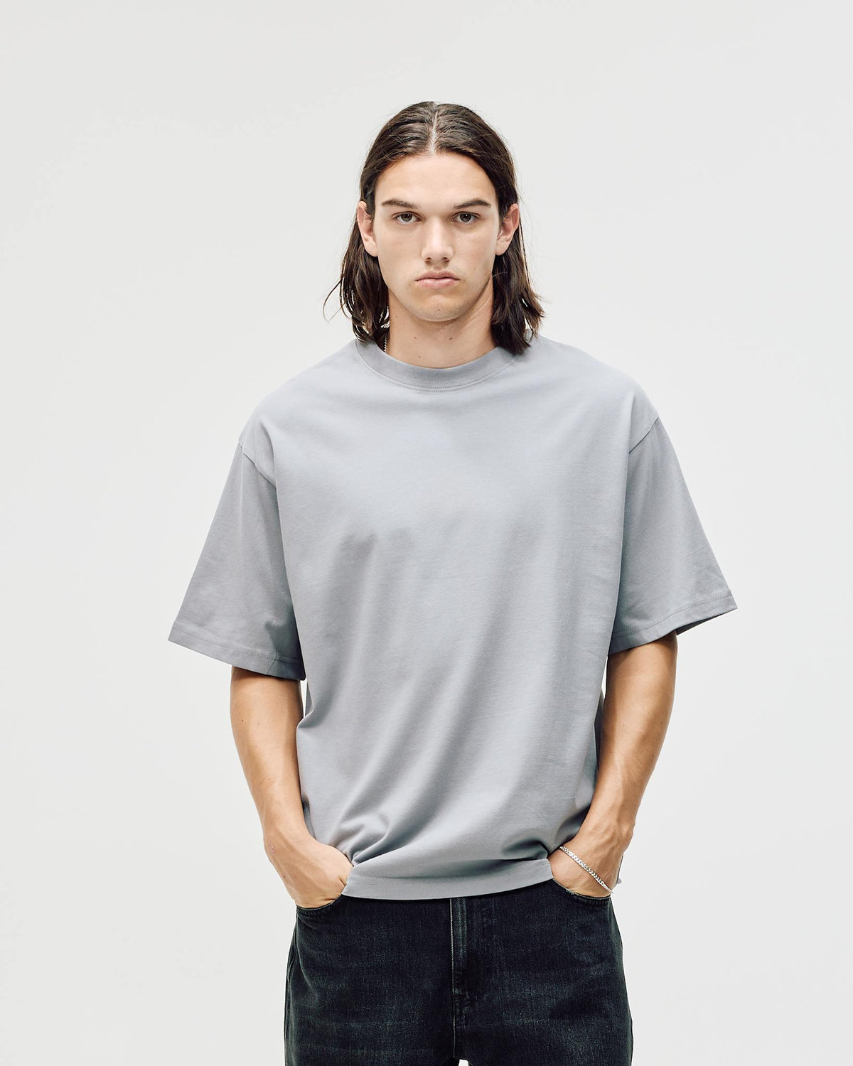 Camo Logo Box Fit, Men - Steel Grey