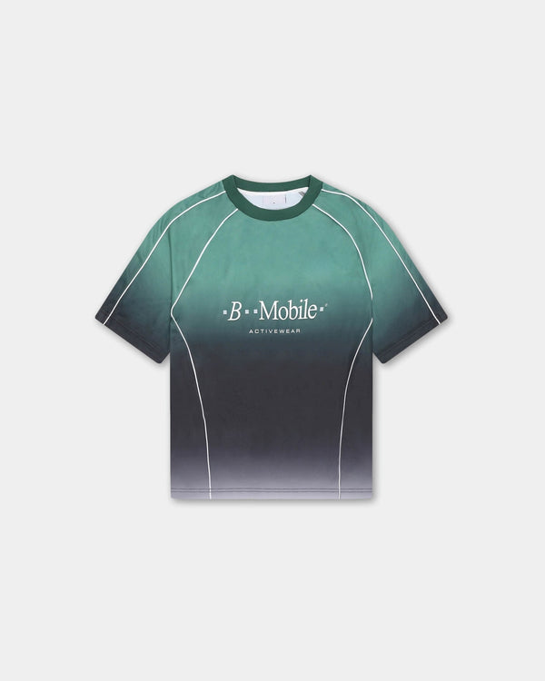 Short Sleeve Football Jersey, Men - Teal Gradient