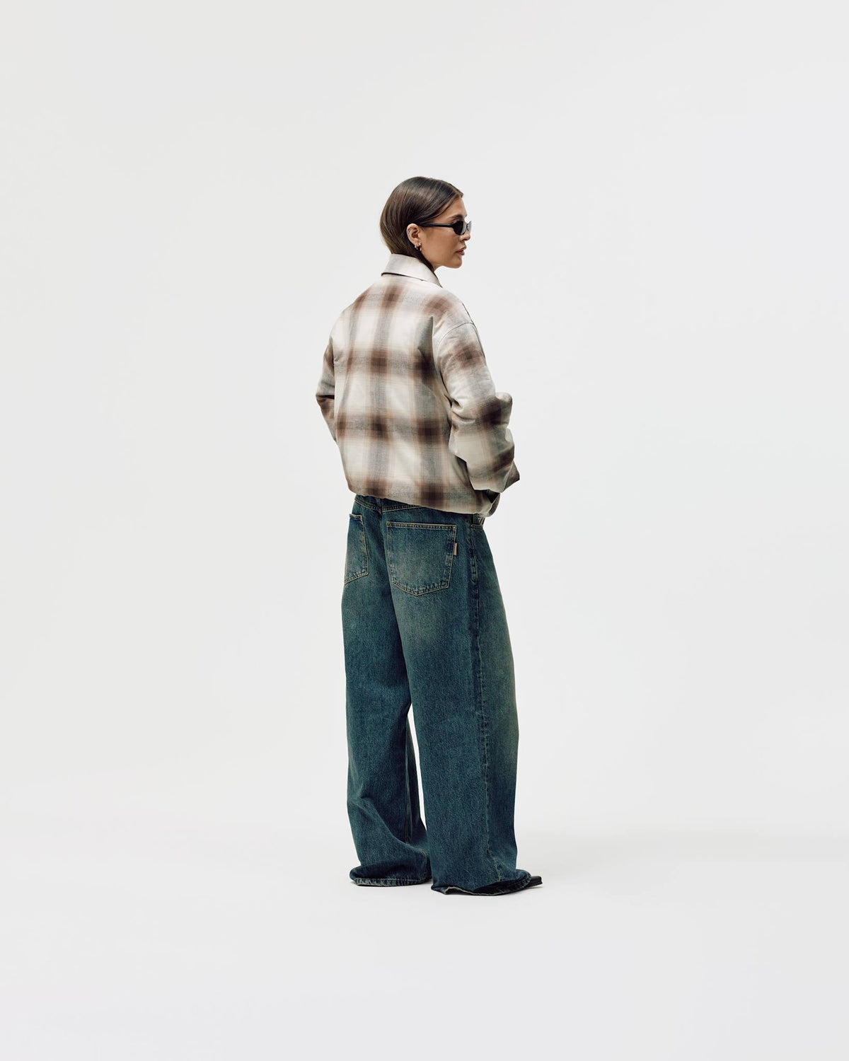 Flannel Jacket, Women - Brown Check
