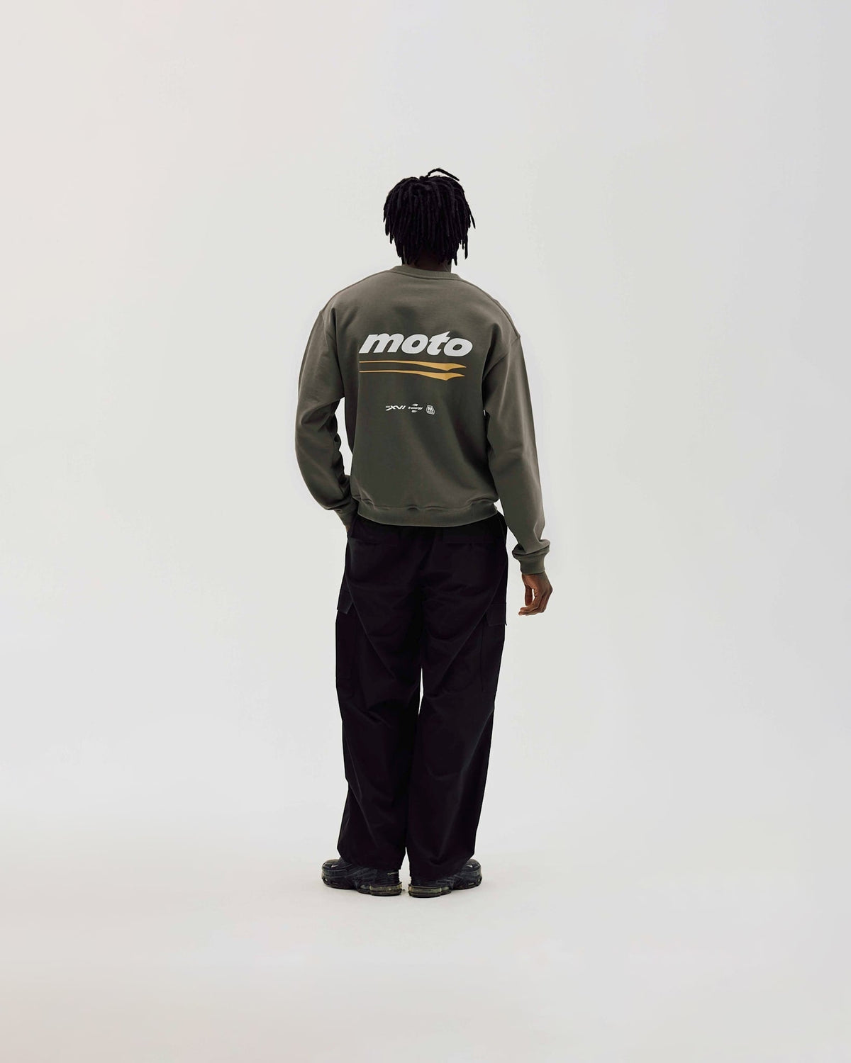 Oversized Crewneck, Men - Moto - Stone Grey
