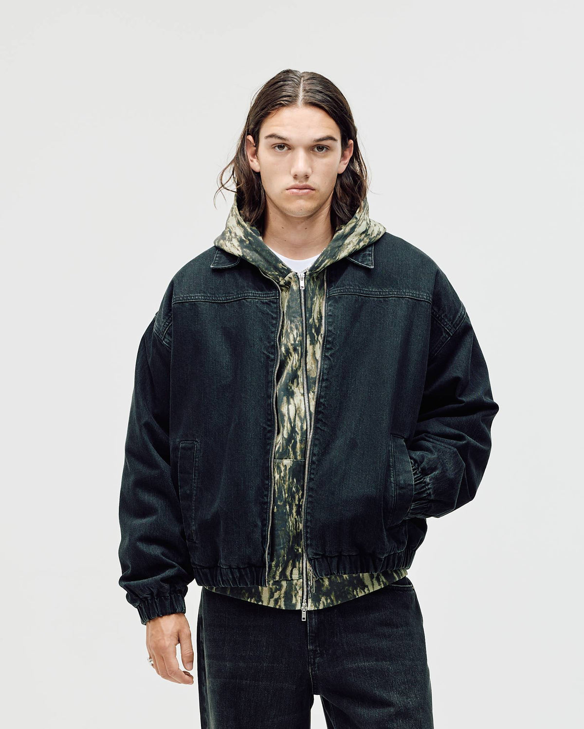 Denim Workwear Jacket, Men - Black Wash